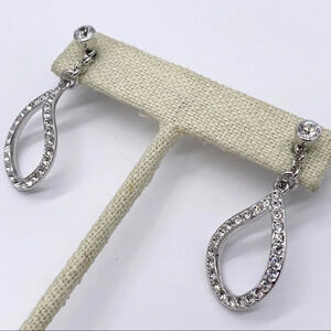 Swarovski Crystal Convertible Silver Earrings